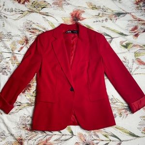 Zara - Red Blazer - sz 6 - Fitted